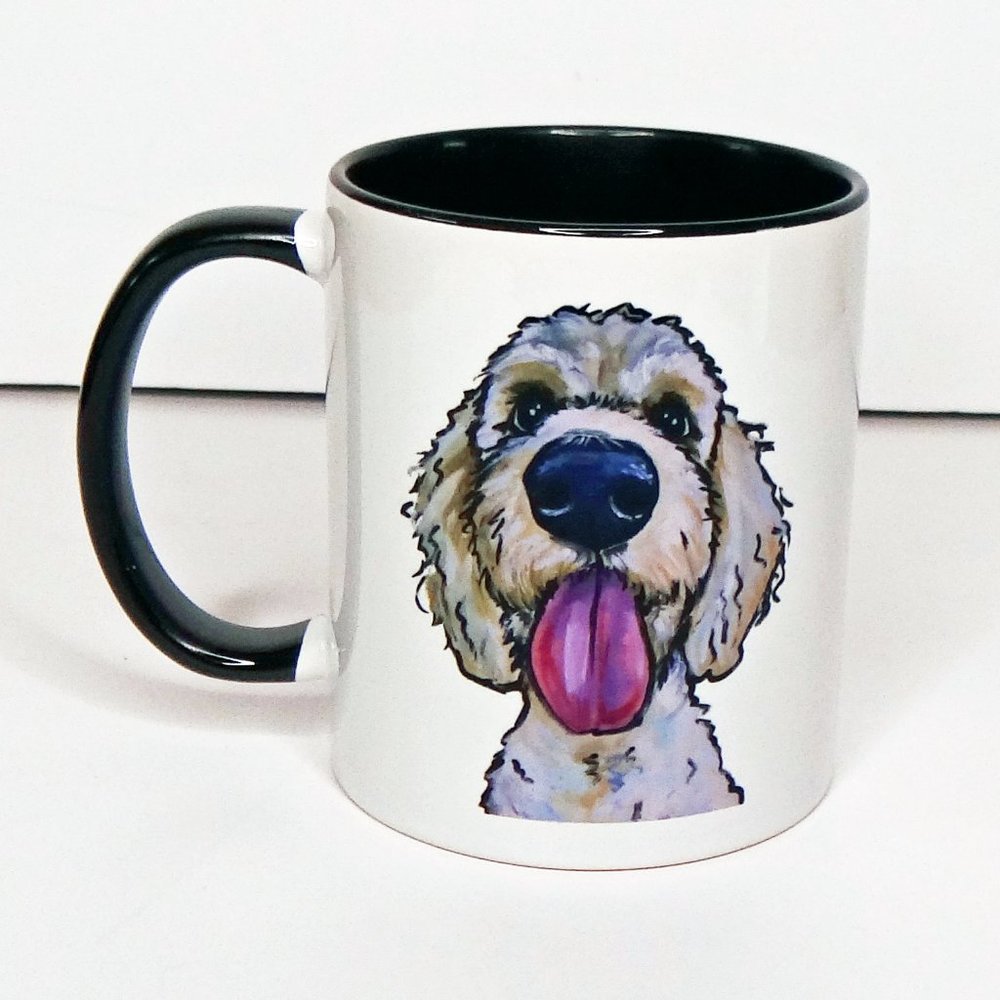 NEW White Doodle Breed Specific Ceramic Dog Lover Mug / Pet/ Coffee/ Lee Keller